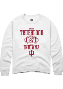 Xavier Trueblood Rally Mens White Indiana Hoosiers NIL Sport Icon Crew Sweatshirt