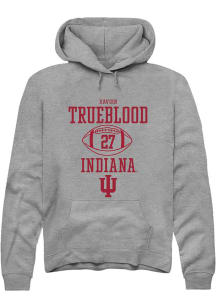 Xavier Trueblood Rally Mens Graphite Indiana Hoosiers NIL Sport Icon Hooded Sweatshirt