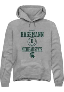 DeeDee Hagemann  Rally Michigan State Spartans Mens Grey NIL Sport Icon Long Sleeve Hoodie