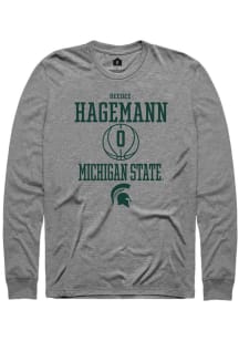 DeeDee Hagemann  Michigan State Spartans Grey Rally NIL Sport Icon Long Sleeve T Shirt