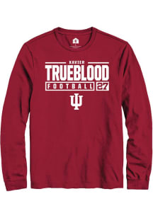 Xavier Trueblood Rally Mens Red Indiana Hoosiers NIL Stacked Box Tee