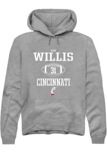 Ken Willis  Rally Cincinnati Bearcats Mens Graphite NIL Sport Icon Long Sleeve Hoodie