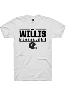 Ken Willis  Cincinnati Bearcats White Rally NIL Stacked Box Short Sleeve T Shirt