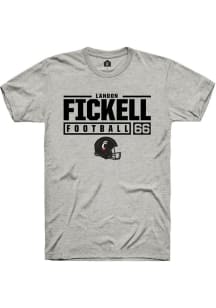 Landon Fickell  Cincinnati Bearcats Ash Rally NIL Stacked Box Short Sleeve T Shirt