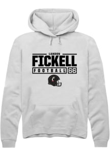 Landon Fickell  Rally Cincinnati Bearcats Mens White NIL Stacked Box Long Sleeve Hoodie