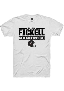 Landon Fickell  Cincinnati Bearcats White Rally NIL Stacked Box Short Sleeve T Shirt