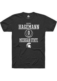 DeeDee Hagemann  Michigan State Spartans Black Rally NIL Sport Icon Short Sleeve T Shirt