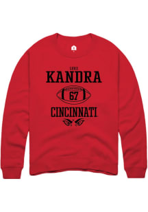 Luke Kandra  Rally Cincinnati Bearcats Mens Red NIL Sport Icon Long Sleeve Crew Sweatshirt