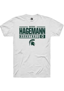 DeeDee Hagemann  Michigan State Spartans White Rally NIL Stacked Box Short Sleeve T Shirt