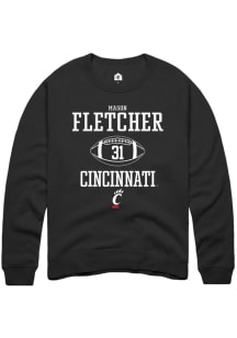 Mason Fletcher  Rally Cincinnati Bearcats Mens Black NIL Sport Icon Long Sleeve Crew Sweatshirt