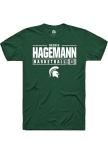 DeeDee Hagemann  Michigan State Spartans Green Rally NIL Stacked Box Short Sleeve T Shirt