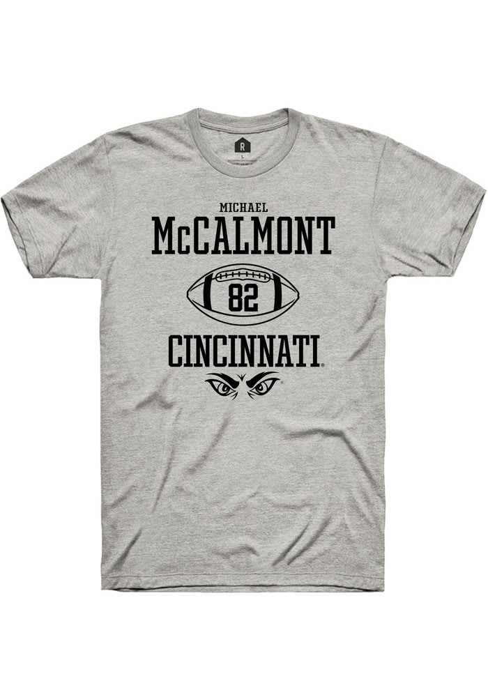 Michael McCalmont Cincinnati Bearcats Grey Rally NIL Sport Icon Short Sleeve T Shirt