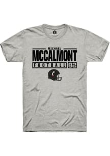 Michael McCalmont Ash Cincinnati Bearcats NIL Stacked Box Short Sleeve T Shirt