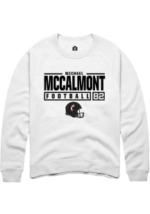 Michael McCalmont Rally Mens White Cincinnati Bearcats NIL Stacked Box Crew Sweatshirt