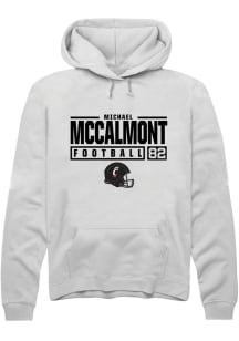 Michael McCalmont Rally Mens White Cincinnati Bearcats NIL Stacked Box Hooded Sweatshirt