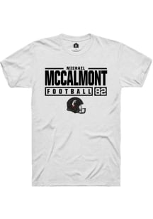 Michael McCalmont White Cincinnati Bearcats NIL Stacked Box Short Sleeve T Shirt