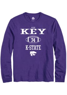 Alex Key Rally Mens Purple K-State Wildcats NIL Sport Icon Tee