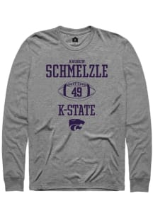 Andrew Schmelzle Rally Mens Graphite K-State Wildcats NIL Sport Icon Tee