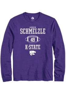 Andrew Schmelzle Rally Mens Purple K-State Wildcats NIL Sport Icon Tee