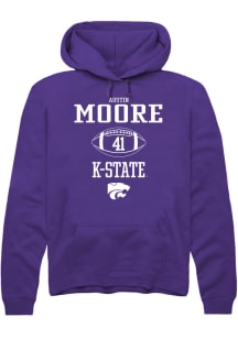 Austin Moore  Rally K-State Wildcats Mens Purple NIL Sport Icon Long Sleeve Hoodie