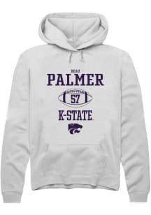 Beau Palmer Rally Mens White K-State Wildcats NIL Sport Icon Hooded Sweatshirt