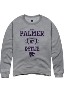 Beau Palmer Rally Mens Graphite K-State Wildcats NIL Sport Icon Crew Sweatshirt