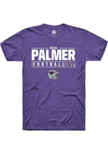 Beau Palmer Purple K-State Wildcats NIL Stacked Box Short Sleeve T Shirt