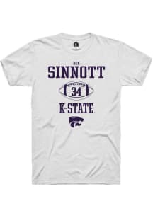 Ben Sinnott  K-State Wildcats White Rally NIL Sport Icon Short Sleeve T Shirt