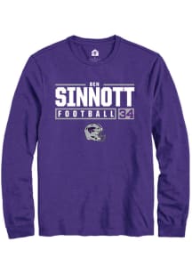 Ben Sinnott  K-State Wildcats Purple Rally NIL Stacked Box Long Sleeve T Shirt