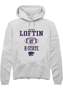 Brayden Loftin Rally Mens White K-State Wildcats NIL Sport Icon Hooded Sweatshirt