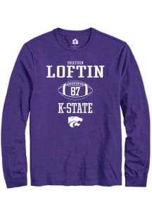 Brayden Loftin Rally Mens Purple K-State Wildcats NIL Sport Icon Tee