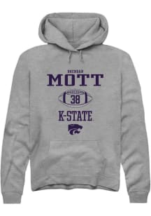 Brendan Mott Rally Mens Graphite K-State Wildcats NIL Sport Icon Hooded Sweatshirt