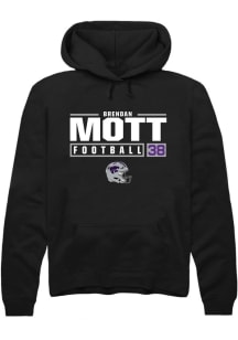 Brendan Mott Rally Mens Black K-State Wildcats NIL Stacked Box Hooded Sweatshirt