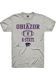 Chiddi Obiazor Ash K-State Wildcats NIL Sport Icon Short Sleeve T Shirt