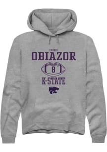 Chiddi Obiazor Rally Mens Graphite K-State Wildcats NIL Sport Icon Hooded Sweatshirt