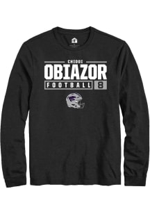 Chiddi Obiazor Rally Mens Black K-State Wildcats NIL Stacked Box Tee