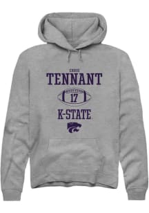 Chris Tennant Rally Mens Graphite K-State Wildcats NIL Sport Icon Hooded Sweatshirt