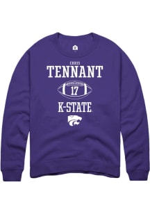 Chris Tennant Rally Mens Purple K-State Wildcats NIL Sport Icon Crew Sweatshirt