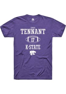 Chris Tennant Purple K-State Wildcats NIL Sport Icon Short Sleeve T Shirt