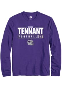 Chris Tennant Rally Mens Purple K-State Wildcats NIL Stacked Box Tee