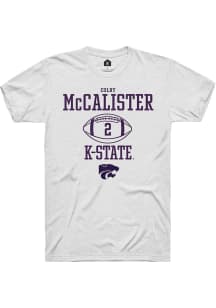 Colby McCalister White K-State Wildcats NIL Sport Icon Short Sleeve T Shirt