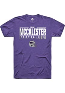 Colby McCalister Purple K-State Wildcats NIL Stacked Box Short Sleeve T Shirt