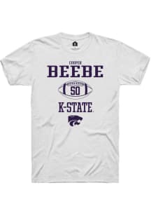 Cooper Beebe  K-State Wildcats White Rally NIL Sport Icon Short Sleeve T Shirt