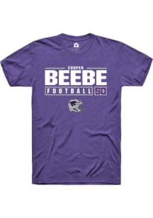 Cooper Beebe  K-State Wildcats Purple Rally NIL Stacked Box Short Sleeve T Shirt