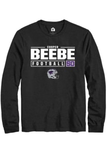 Cooper Beebe  K-State Wildcats Black Rally NIL Stacked Box Long Sleeve T Shirt