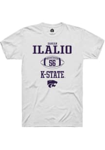 Damian Ilalio White K-State Wildcats NIL Sport Icon Short Sleeve T Shirt