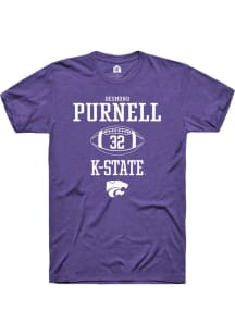 Desmond Purnell Purple K-State Wildcats NIL Sport Icon Short Sleeve T Shirt