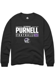 Desmond Purnell Rally Mens Black K-State Wildcats NIL Stacked Box Crew Sweatshirt