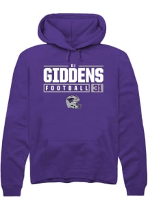 DJ Giddens  Rally K-State Wildcats Mens Purple NIL Stacked Box Long Sleeve Hoodie