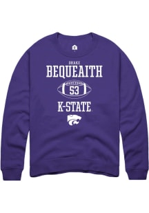 Drake Bequeaith Rally Mens Purple K-State Wildcats NIL Sport Icon Crew Sweatshirt